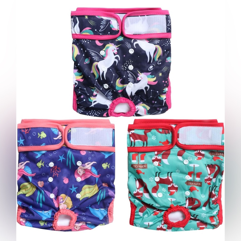 New XL (3pack) Reusable Premium Highly Absorbent Leak-Proof Doggy Diapers